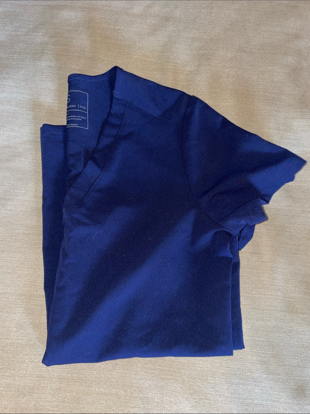 Figs Navy V-Neck Casma Scrub Top